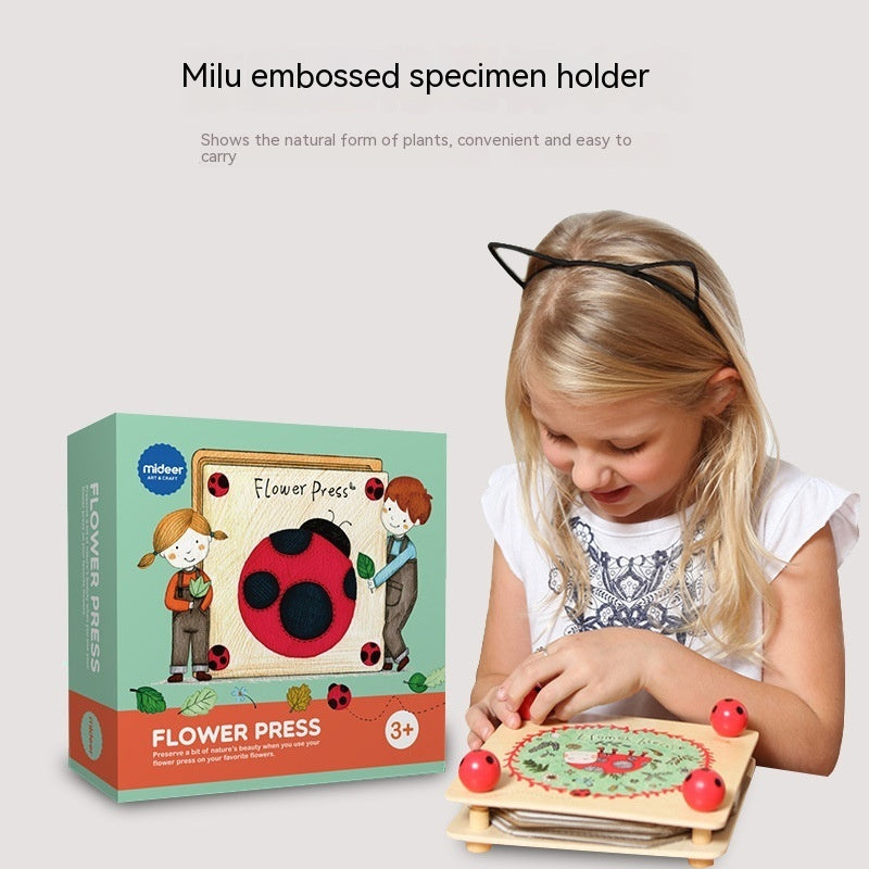 Children's Handmade Knurling Tool Herbarium Outdoor Collection Leaves And Flowers Handmade Tools
