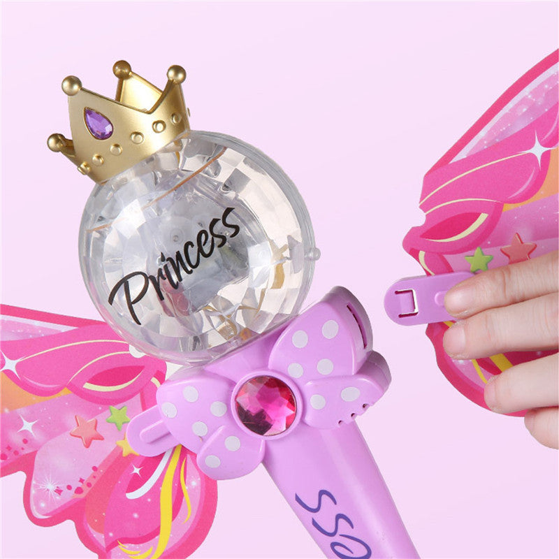 Princess Magic Wand Automatic Bubble Gun Colorful Bubble Machine