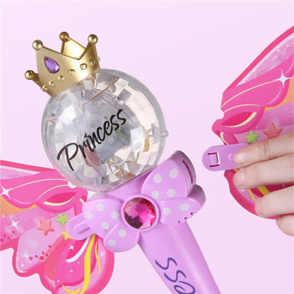 Princess Magic Wand Automatic Bubble Gun Colorful Bubble Machine