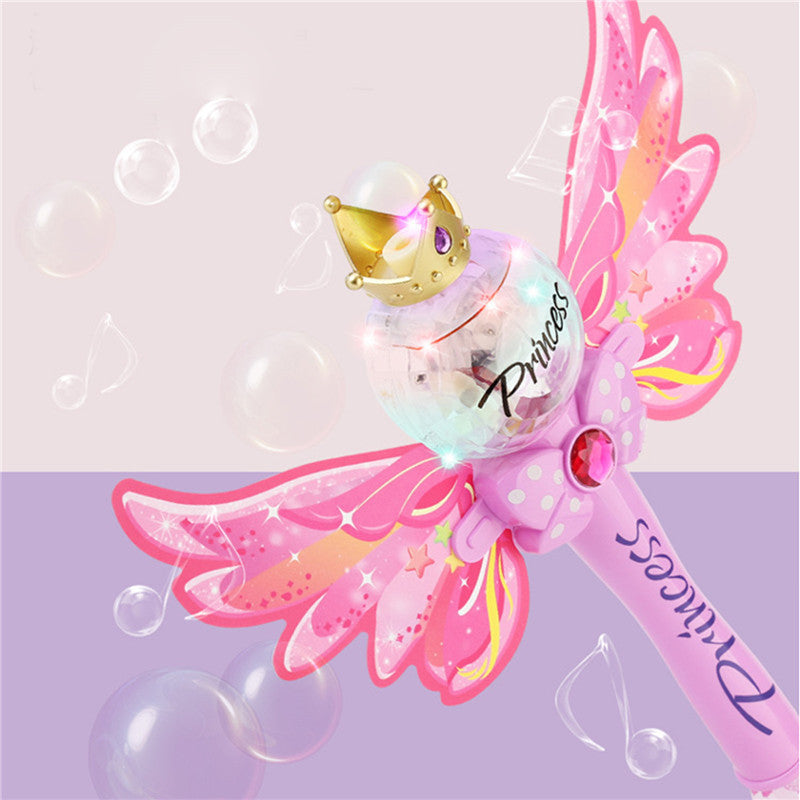 Princess Magic Wand Automatic Bubble Gun Colorful Bubble Machine