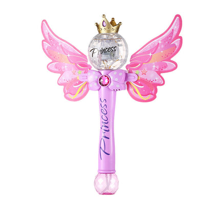 Princess Magic Wand Automatic Bubble Gun Colorful Bubble Machine