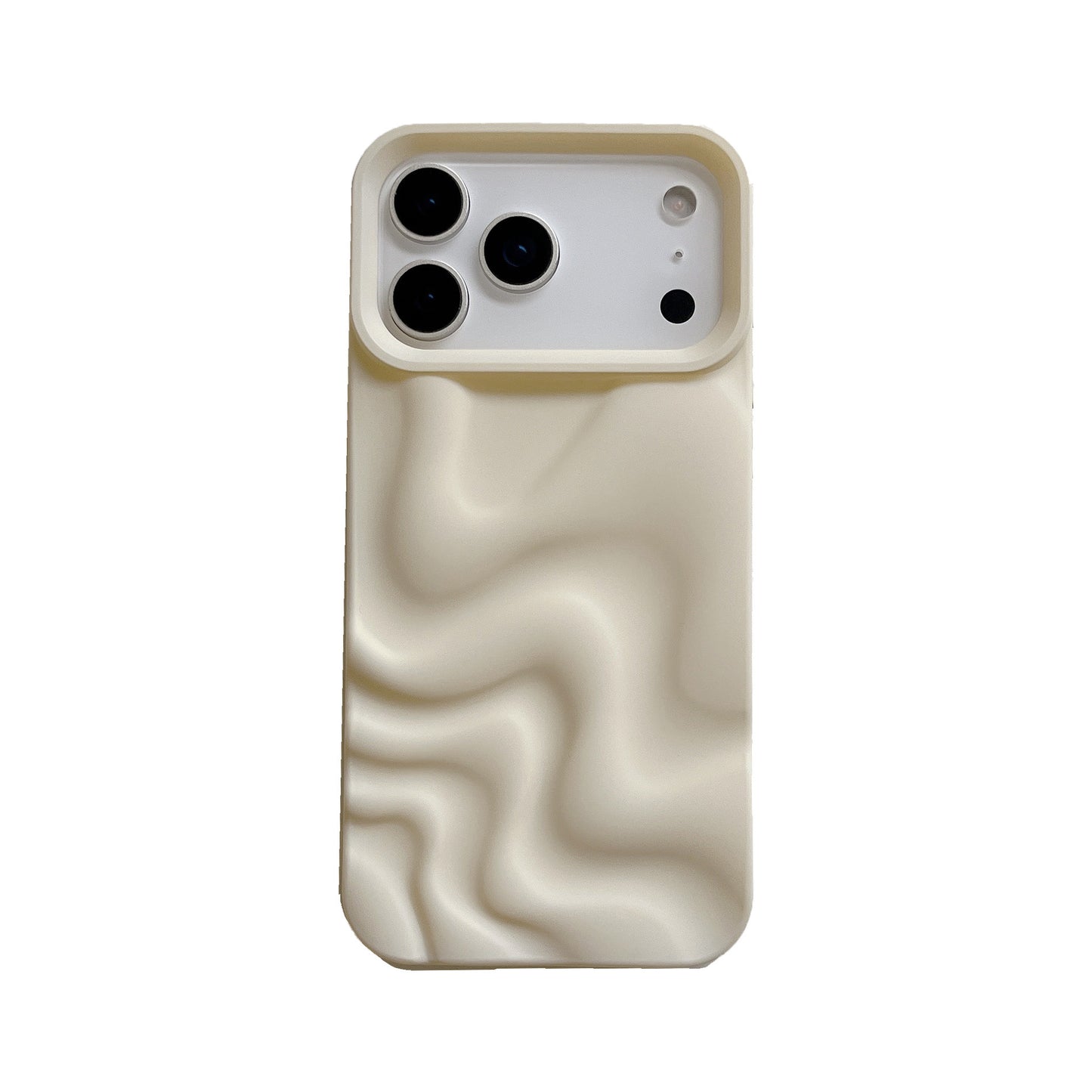 Creative Versatile Solid Color Irregular Wave Pattern Phone Case
