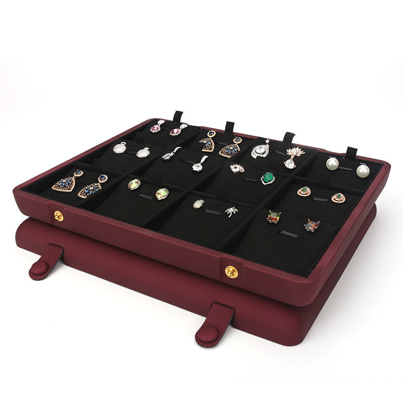 PU Leather Plate Jewelry Counter Ring Plate Necklace Bracelet Jewelry Display Stand
