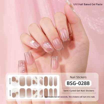 Women's Fashion Simple Semi-curing Gel Nail Sticker