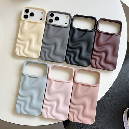 Creative Versatile Solid Color Irregular Wave Pattern Phone Case
