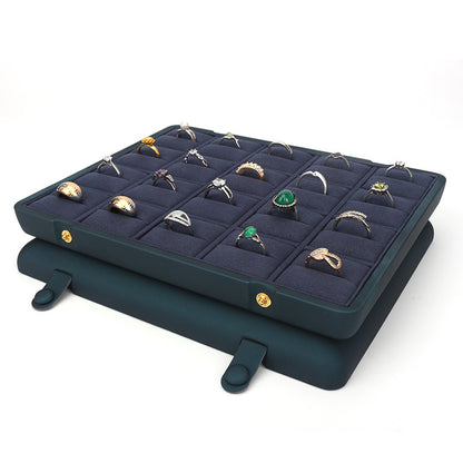 PU Leather Plate Jewelry Counter Ring Plate Necklace Bracelet Jewelry Display Stand