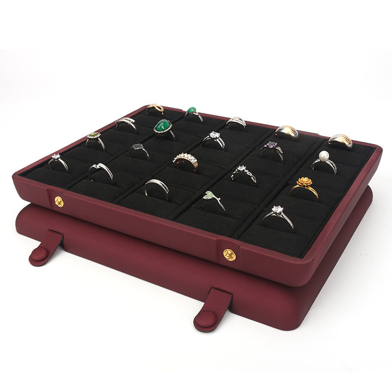 PU Leather Plate Jewelry Counter Ring Plate Necklace Bracelet Jewelry Display Stand