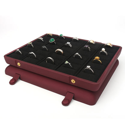 PU Leather Plate Jewelry Counter Ring Plate Necklace Bracelet Jewelry Display Stand