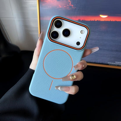 Applicable To 17Promax Phone Case Magnetic Ring Litchi Pattern 1615