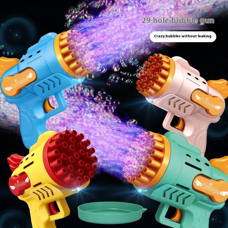 Porous Bubble Gun Handheld Electric Bubble Maker Children's Toys