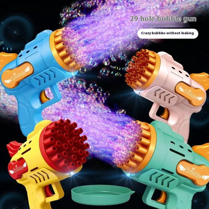 Porous Bubble Gun Handheld Electric Bubble Maker Children's Toys