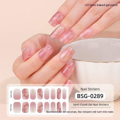 Women's Fashion Simple Semi-curing Gel Nail Sticker