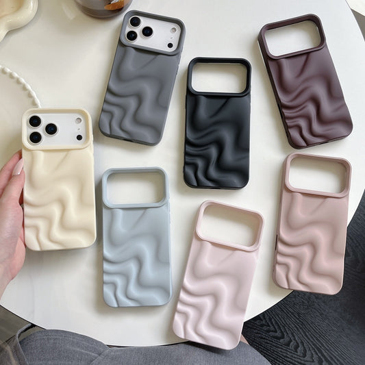 Creative Versatile Solid Color Irregular Wave Pattern Phone Case