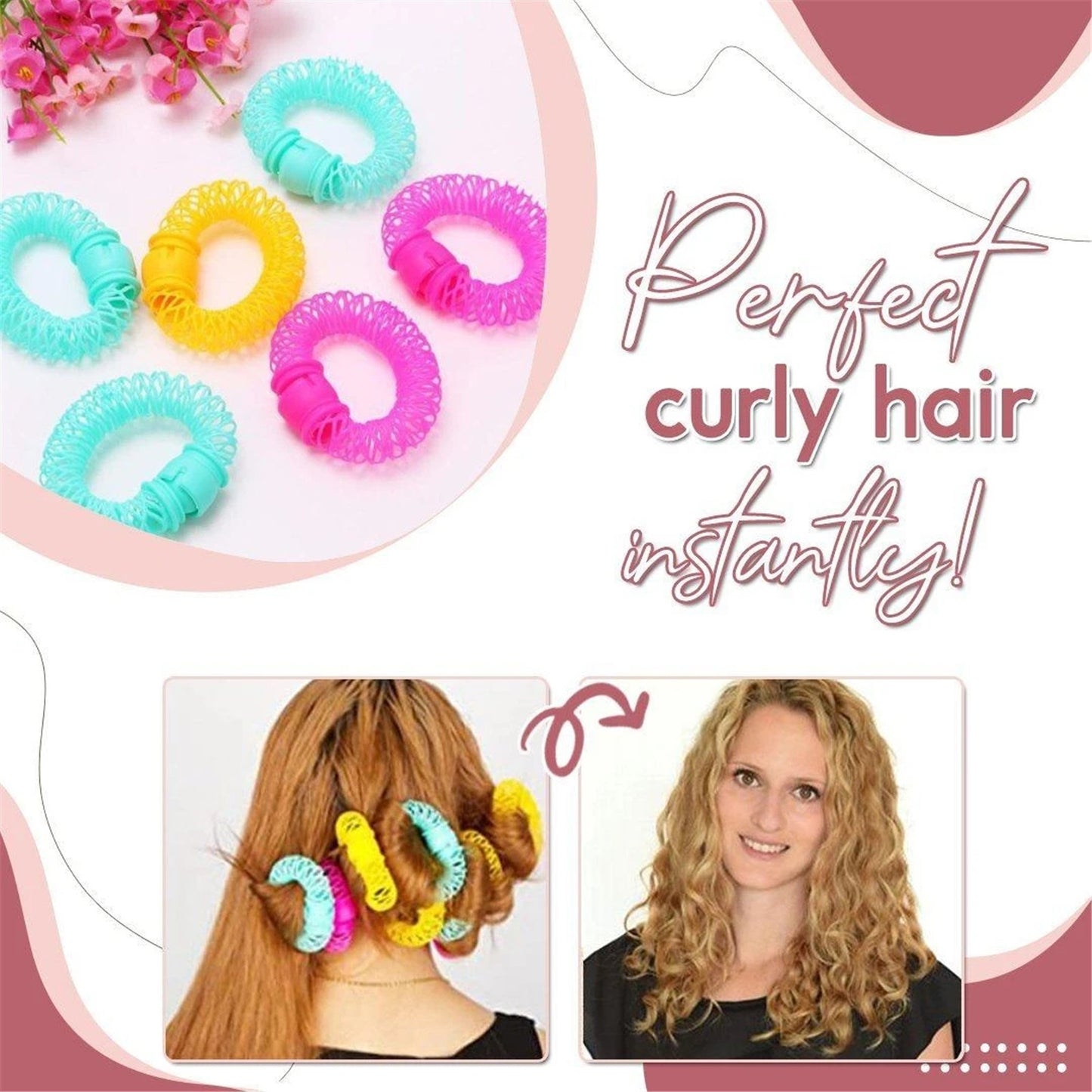 Donut Hair Rollers Magic Sticks Hair Natural Curlers Circle Spiral Plastic DIY Hair Styling Curly