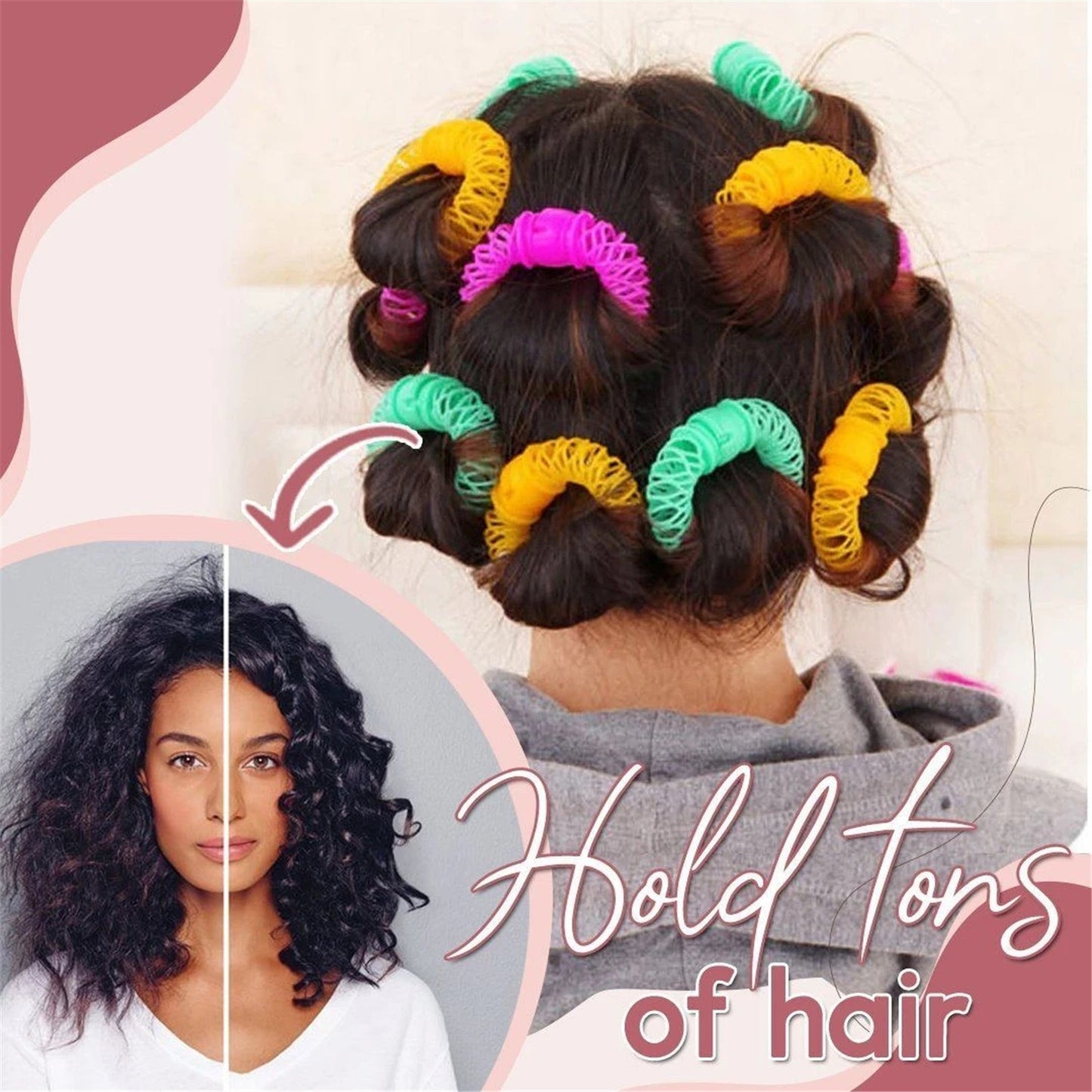 Donut Hair Rollers Magic Sticks Hair Natural Curlers Circle Spiral Plastic DIY Hair Styling Curly