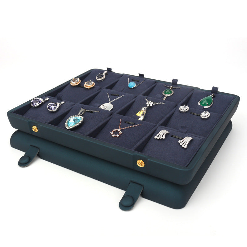 PU Leather Plate Jewelry Counter Ring Plate Necklace Bracelet Jewelry Display Stand