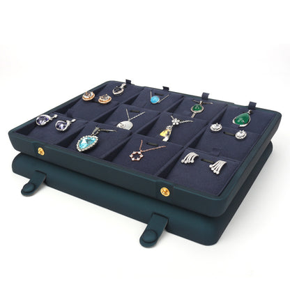 PU Leather Plate Jewelry Counter Ring Plate Necklace Bracelet Jewelry Display Stand