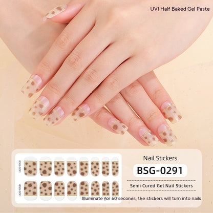 Women's Fashion Simple Semi-curing Gel Nail Sticker